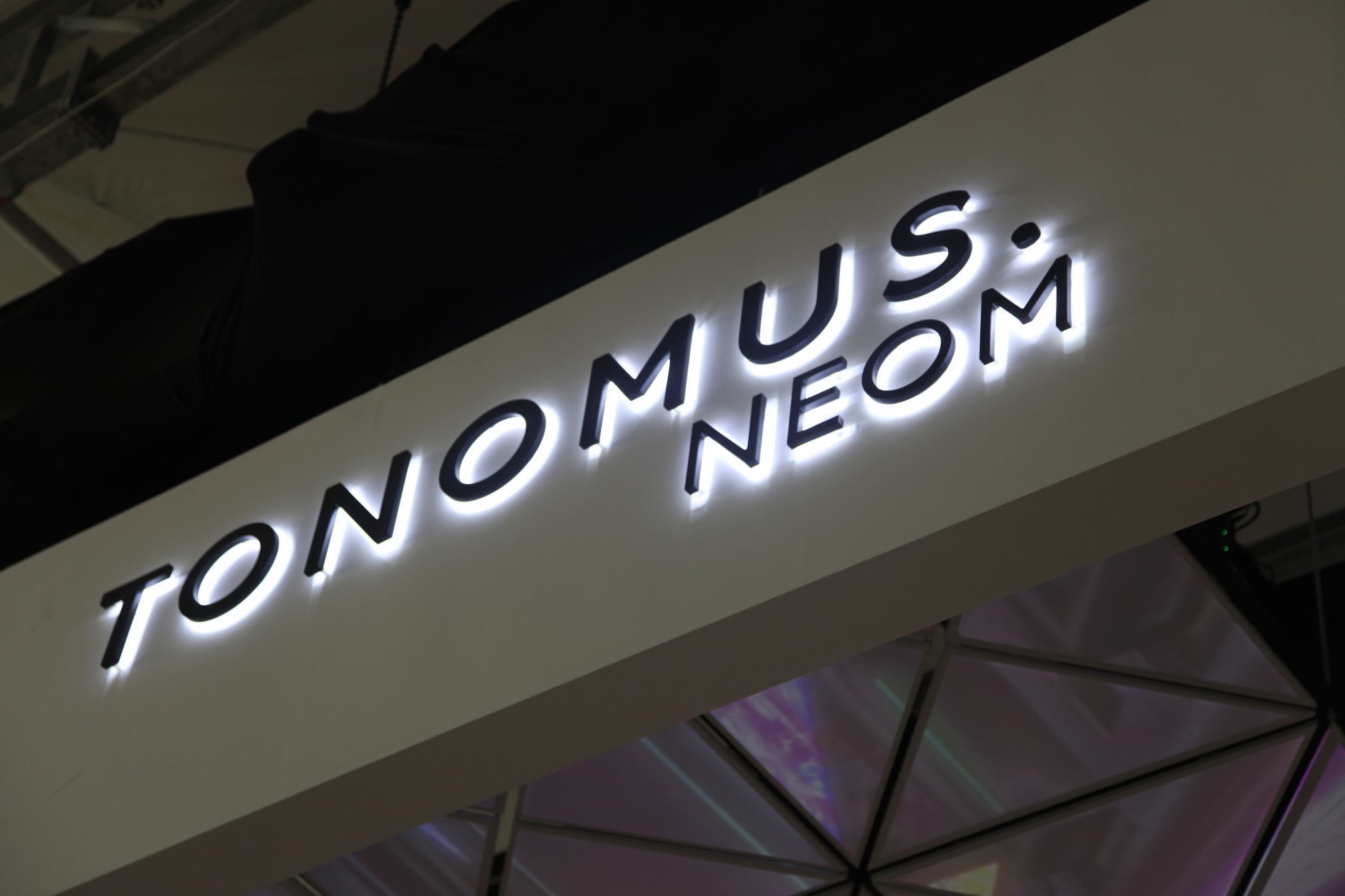 TONOMUS and NEOM branding at the LEAP exhibition stand